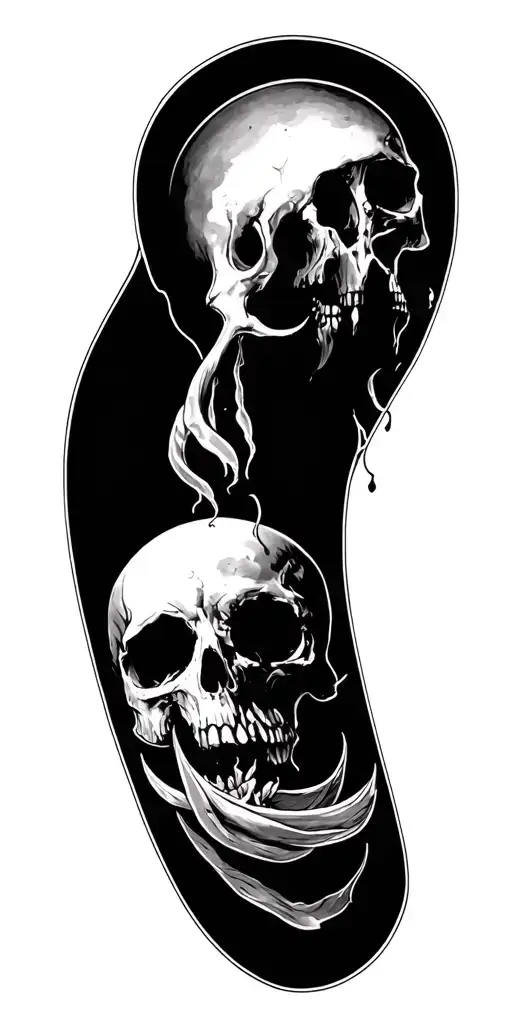 Black And White 7 Deadly Sins Tattoo For Arm Sleeve