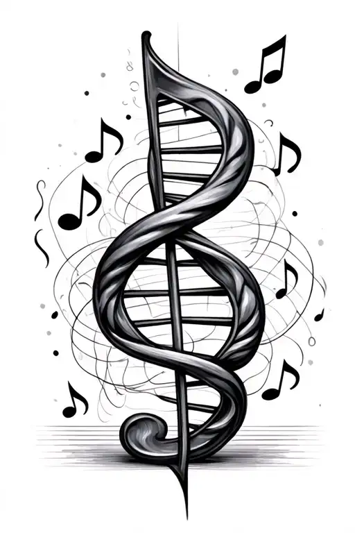 Music Notes And Dna
