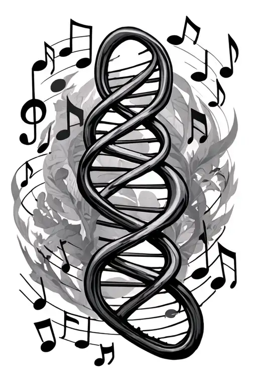 Music Notes And Dna
