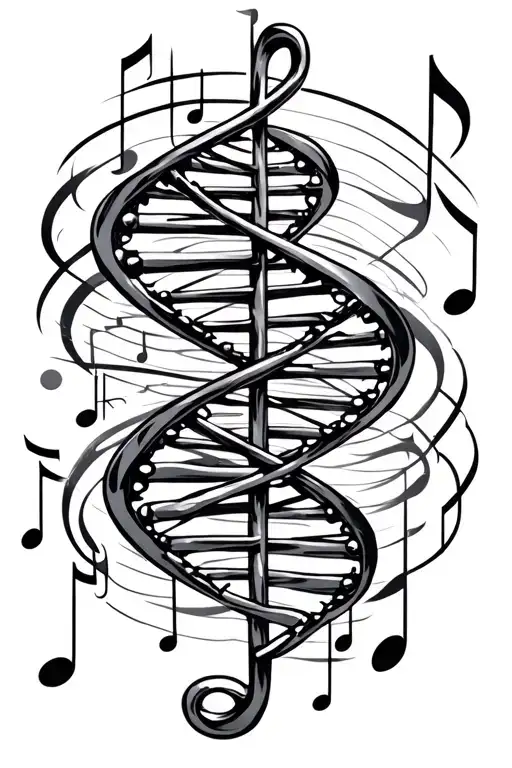 Music Notes And Dna