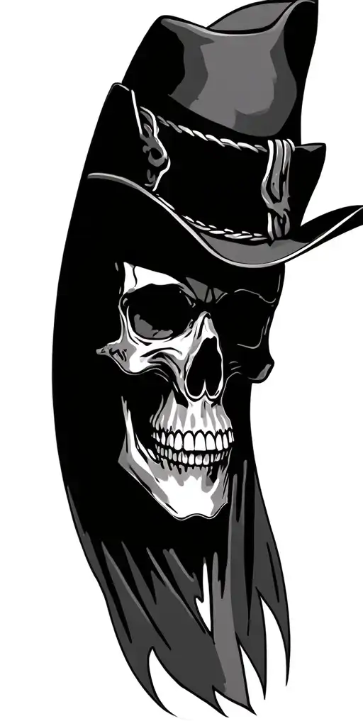 Outlaw Skull Cowboy