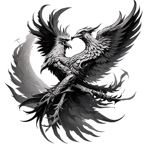 Warrior And Phoenix Rising