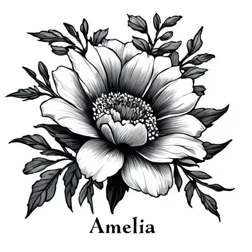 Virgo Birth Flowers With Name Amelia