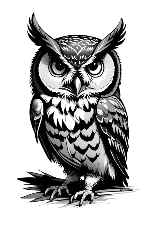 Traditional Owl Sitting