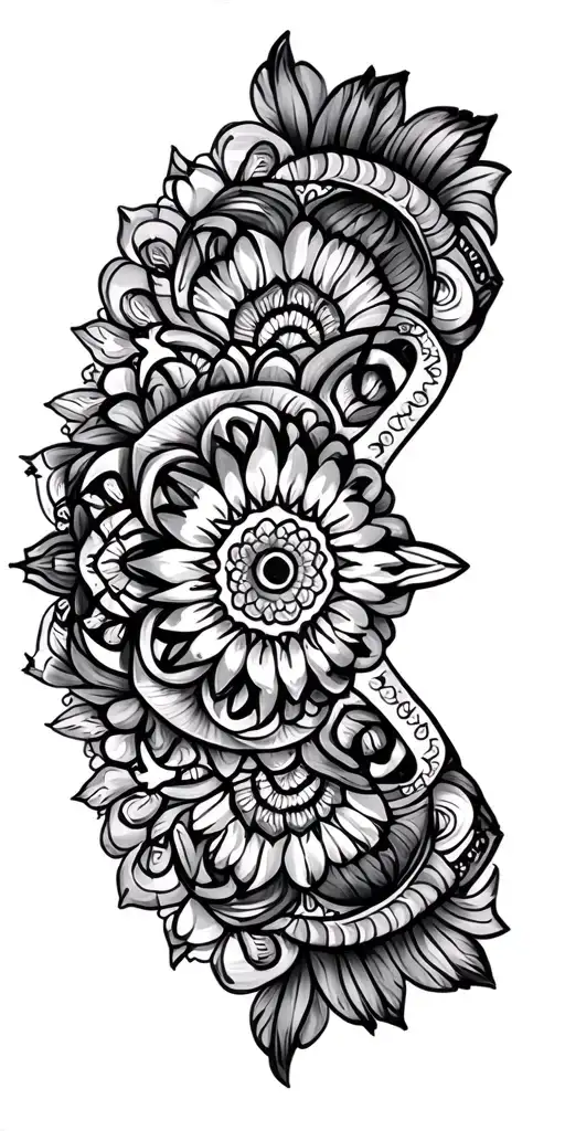 Mandala Design Combining Elements