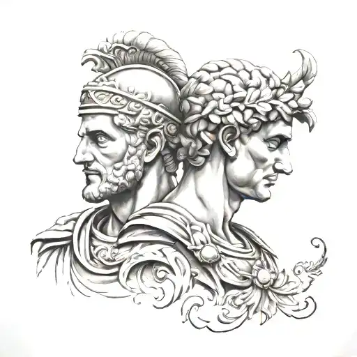 Roman Emperors Augusto And Aureliano
