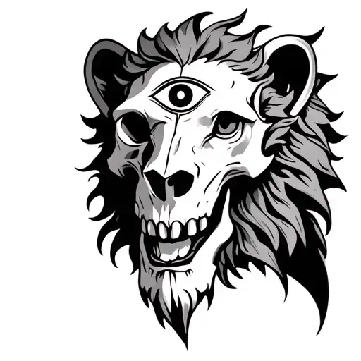Lion Skull With Third Eye