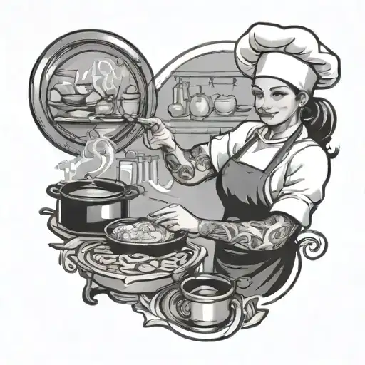 Female Chef Cooking
