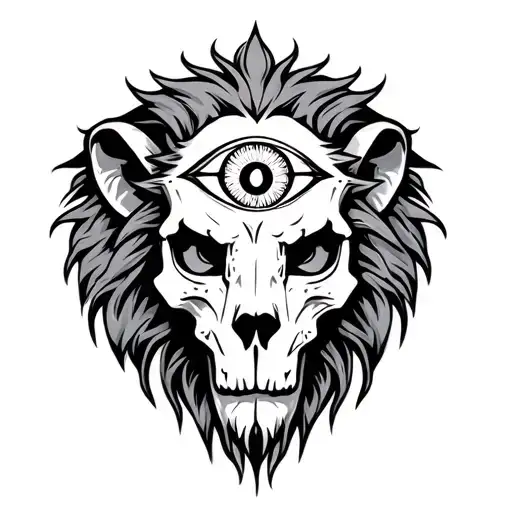 Lion Skull With Third Eye