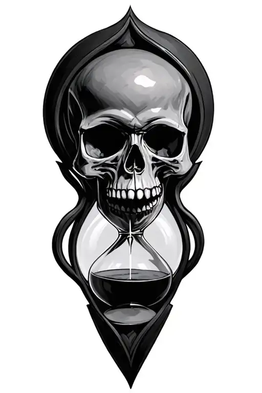 Hourglass With Skull