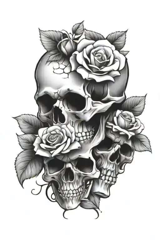 Skull End Roses