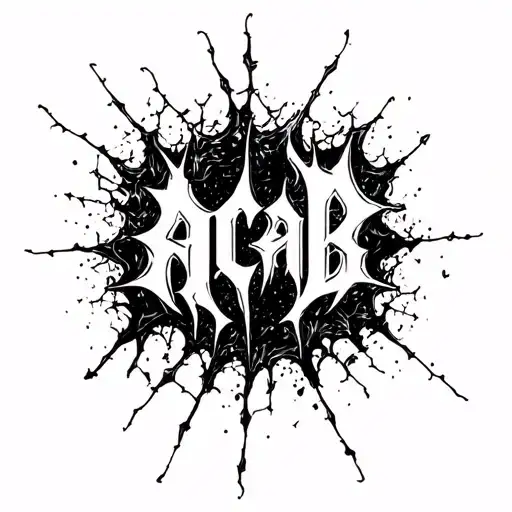 Acab Inscription In Capital Letters Gothic Font Against The Background Of Spitting Wire Web