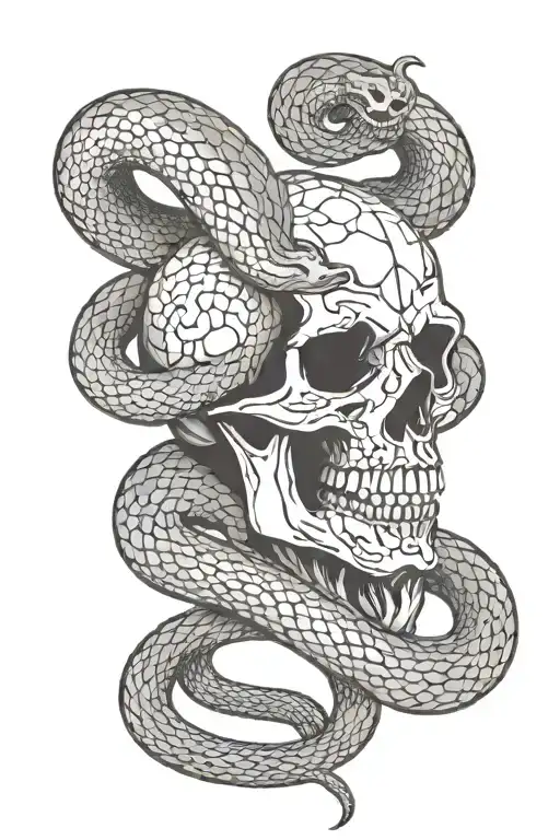 Snake And Skull