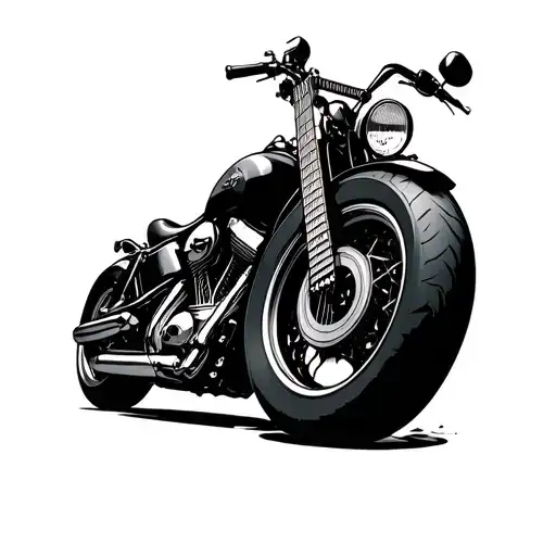 Motorcycle And Guitar