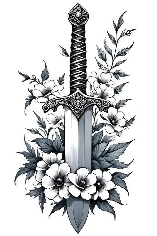 Sword With Flowers