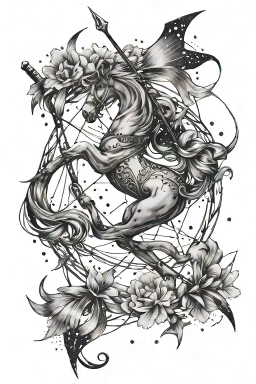 Sagittarius Constellation With Bow Intertwined