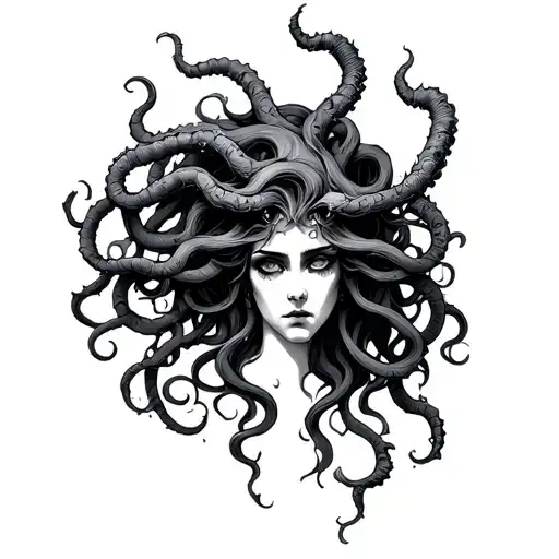 Medusa In The Style Of Chaos On The Leg