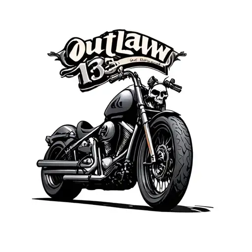 Outlaw Skull 13 Incorporated Motor Bike