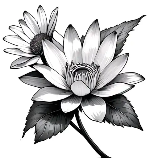 Lakspur Flower Water Lilly With Daisy And Sweet Pea Flower