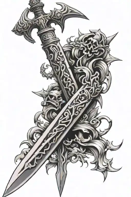 Dark Sword With Ornemetals