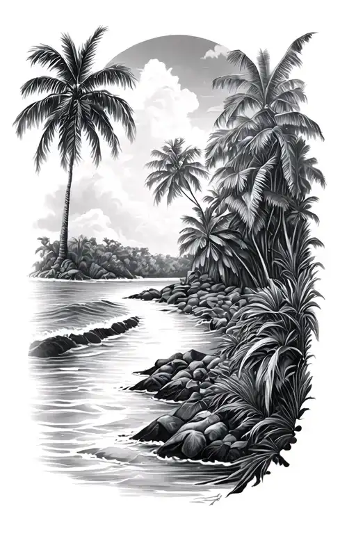 Jungle That Leads To A Beach