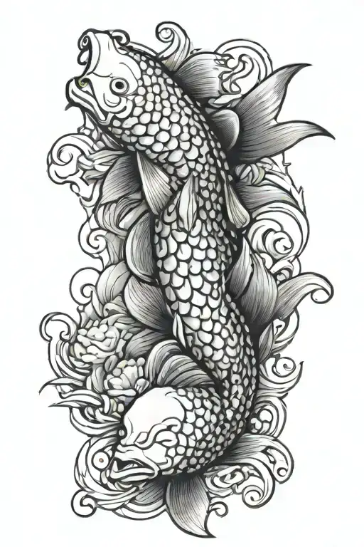 Koi Fish Swimming