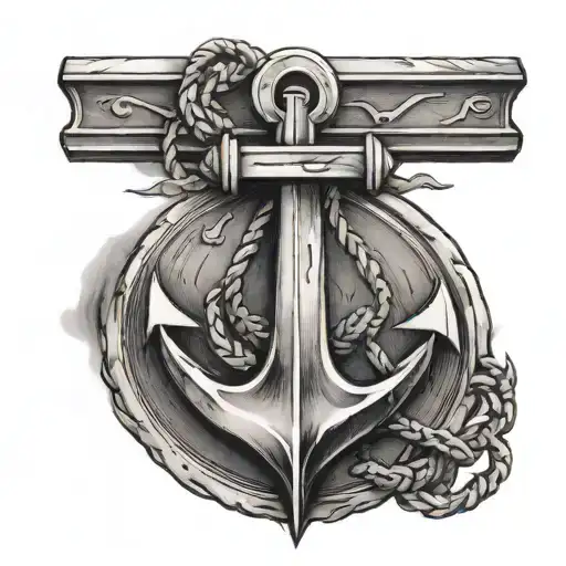 Anchor Where One Bar Is Thick And One Bar Is Thin