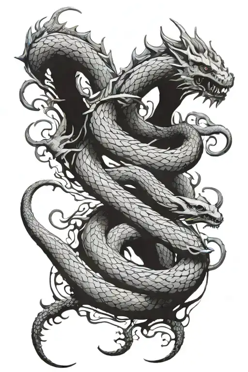 Very Long Snake Like Dragon Kreeping Up