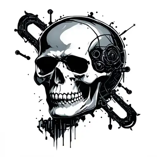 Cyber Sigilism Skull