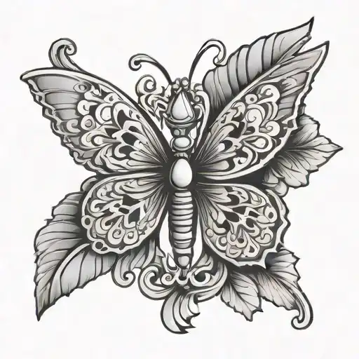 Zia Symbol With Butterflies