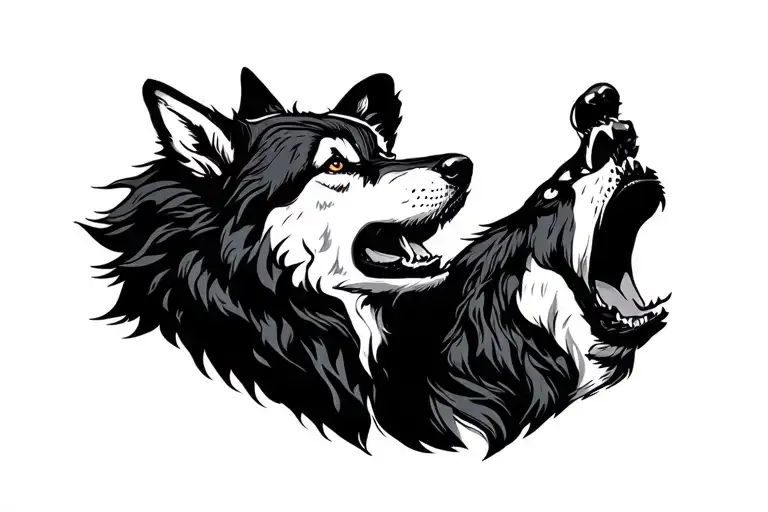 Derek And Wolf Howling