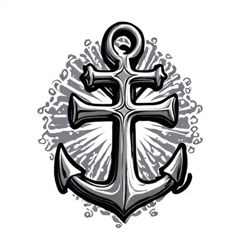Cross And Anchor Small