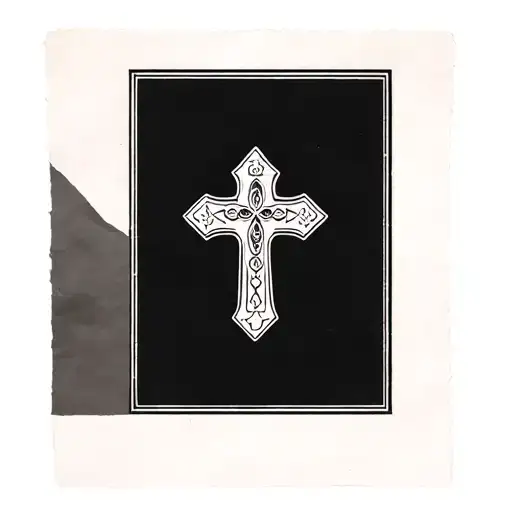 Catholic Cross On The Forearm Simple