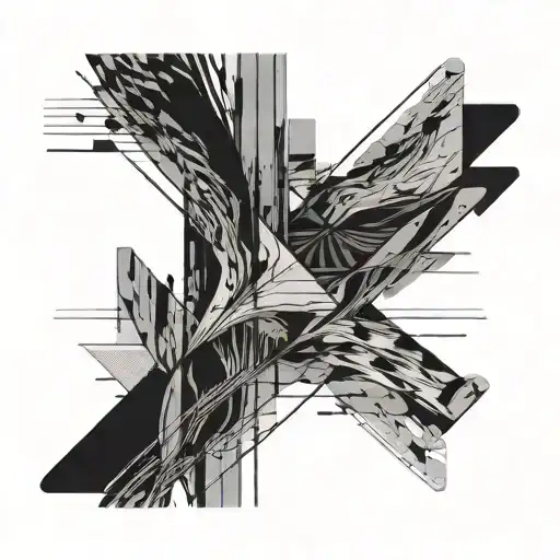 Grunge Minimalistic Abstract Lines