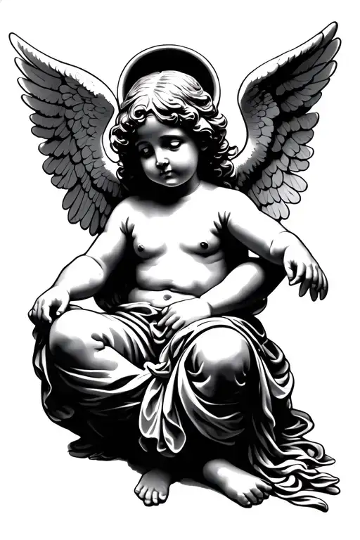Cherub Angel Sitting