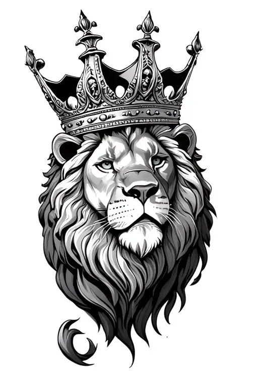 Lion Wearing A Crown