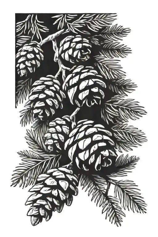 Pinecone Growing Of A Tree Branch