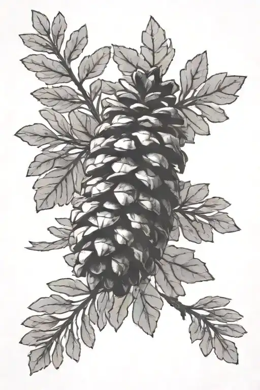 Pinecone Growing Of A Tree Branch