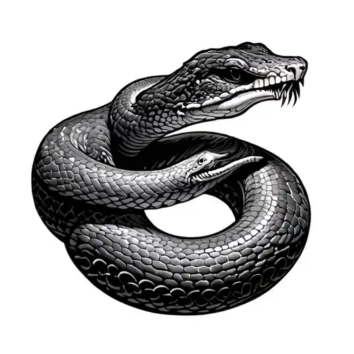 Ouroboros Snake Eating It's Tail