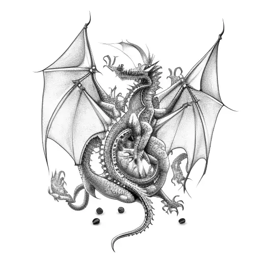 A Mechanical Dragon With Coffee Beans As Its Scales