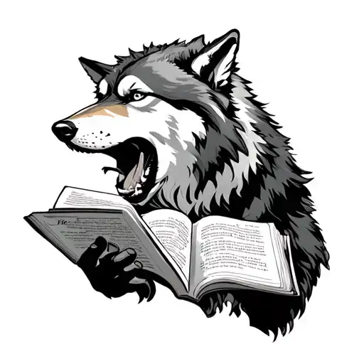 A Wolf Howling With His Chest Fading Into Words Reading Something About Beinh A Man And A Provider