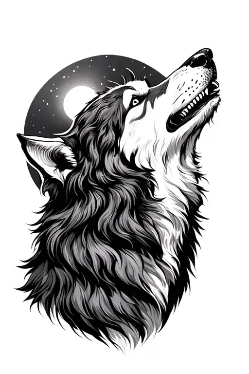 Wolf Howling At The Moon