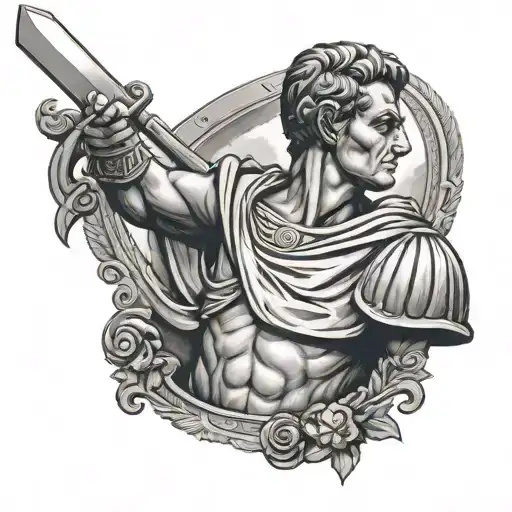 Julius Caesar And Sword