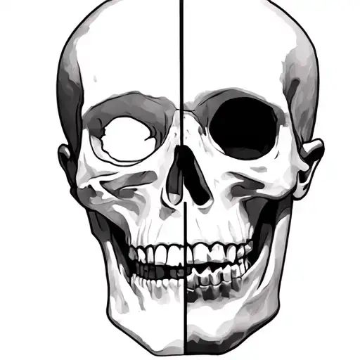 Face Morphing Half Skeleton