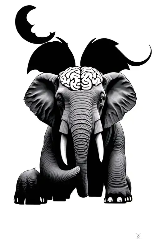 Elephant With Brain