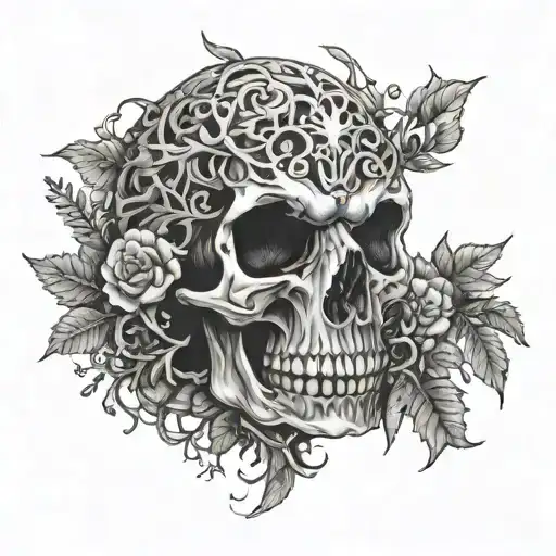 Aigle Et Jaguar Skull Overgrown