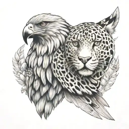 Amazonian Eagle And Jaguar