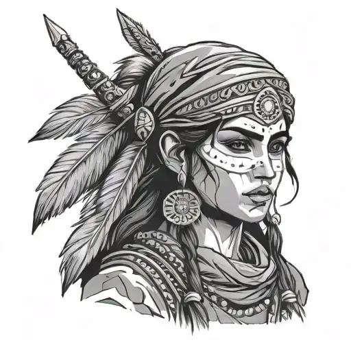 Kurdish Warrior Woman Face Front Angle Only Eyes Visible