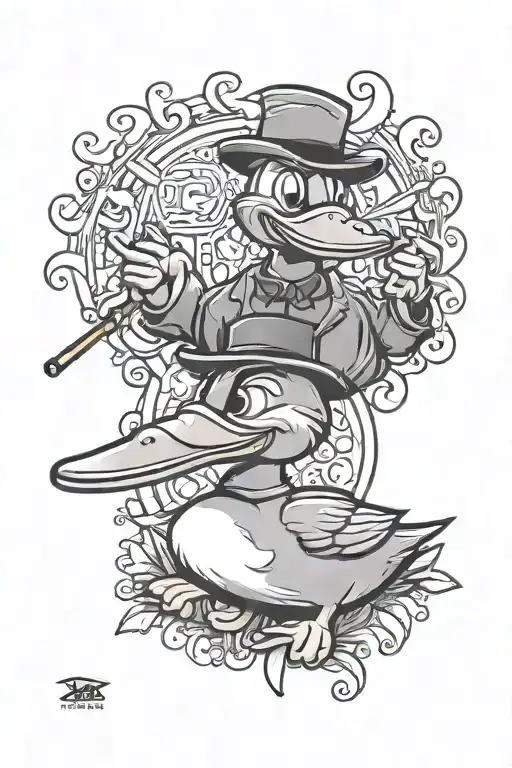 Ducks Spliff Drugs Cartoon Rubber