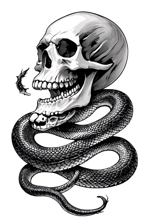 Skull And Snake